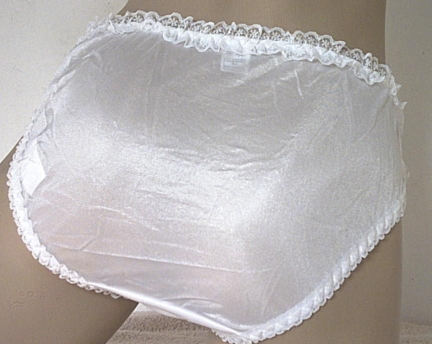 Uk Xs 810 Silky White Vintage Nylon Panties Frilly Brief Knickers Ebay 